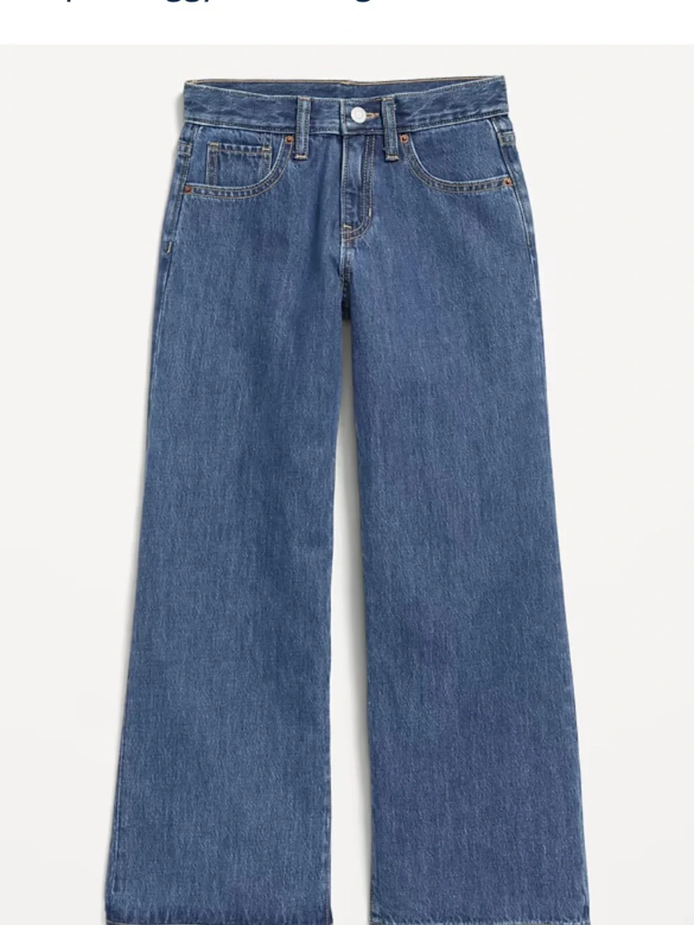 NWT Old Navy Medium Blue Wide-Leg High-Rise Jeans